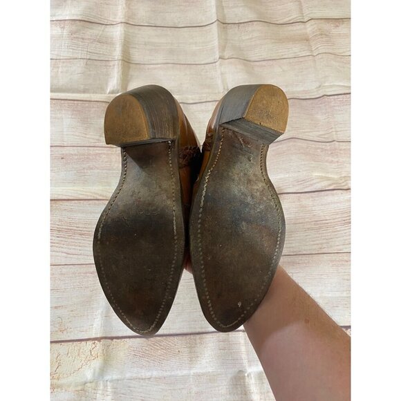 Vintage Double H Women's Brown Leather Cowboy Boots - 6B - Picture 7 of 15
